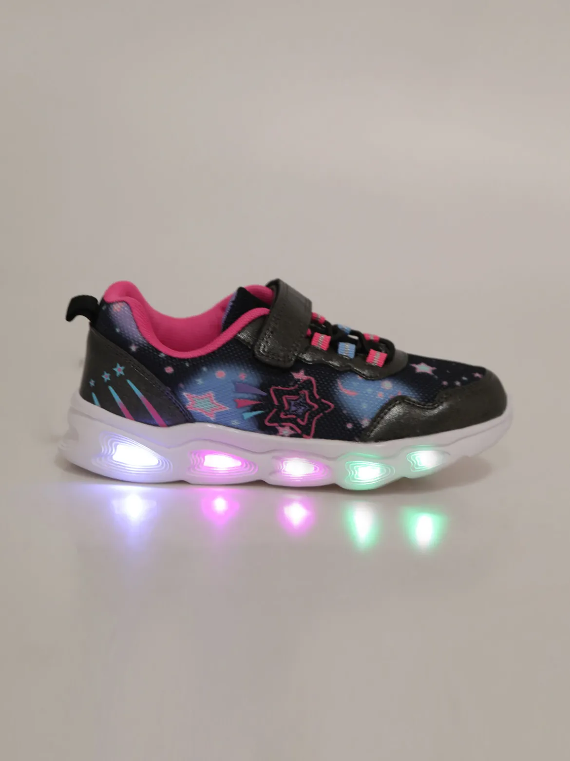 Bacio & Bacio Sneakers da ragazza con chiusura a strappo e luci
