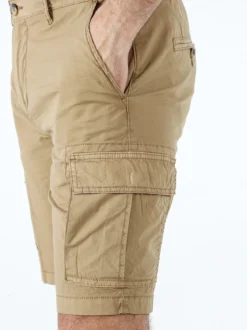 Bad Boys Bermuda da uomo in cotone con tasconi laterali - khaki