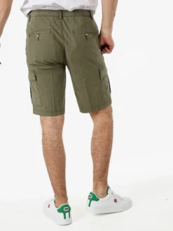 Bad Boys Bermuda da uomo in cotone con tasconi laterali - militare