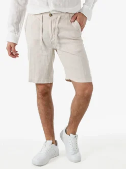 Bad Boys Bermuda in lino da uomo - beige