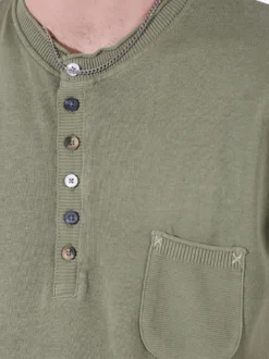 Bad Boys Maglia da uomo in cotone a maniche corte con taschino - militare