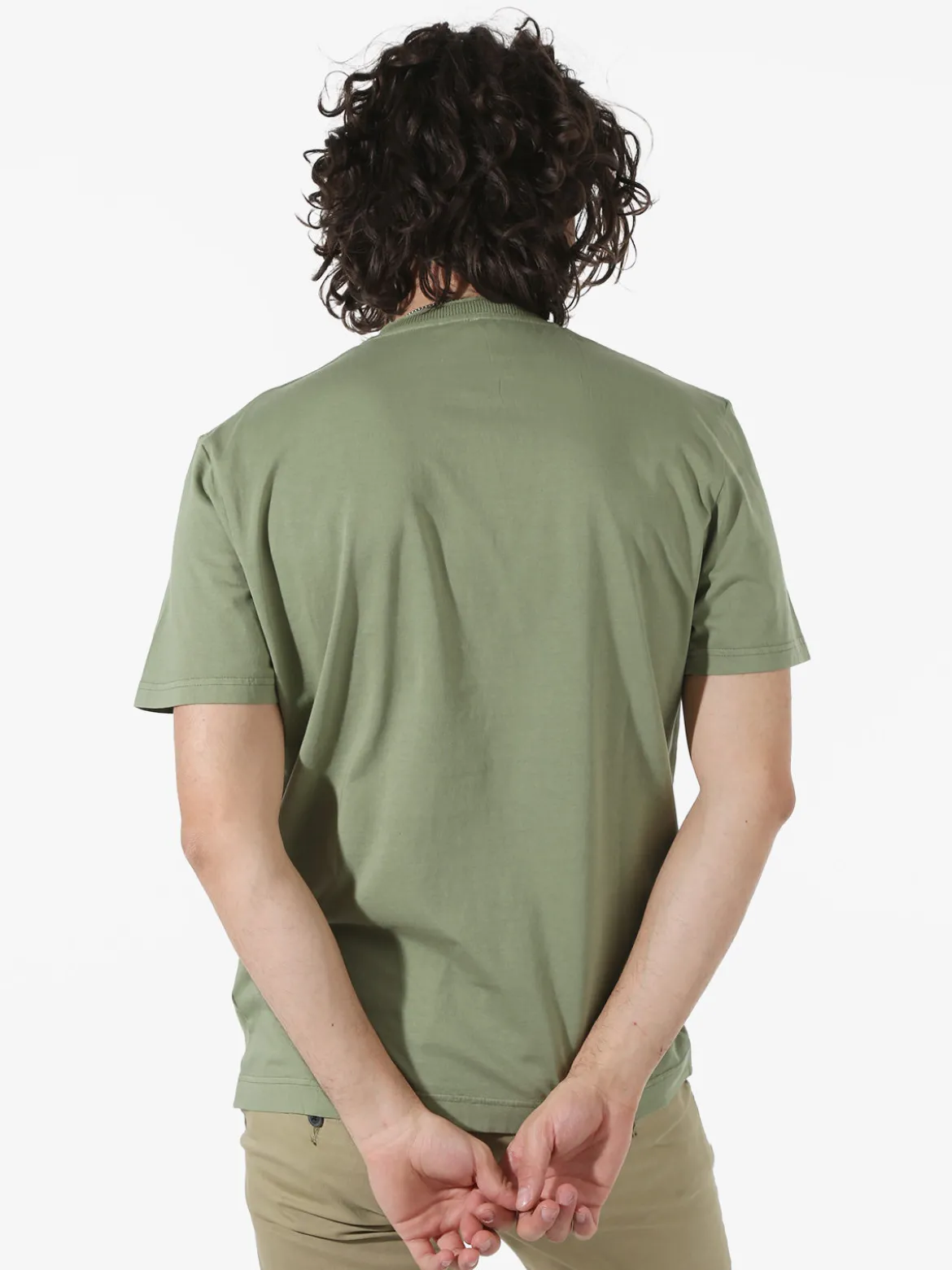 Bad Boys Maglia da uomo in cotone a maniche corte con taschino - militare