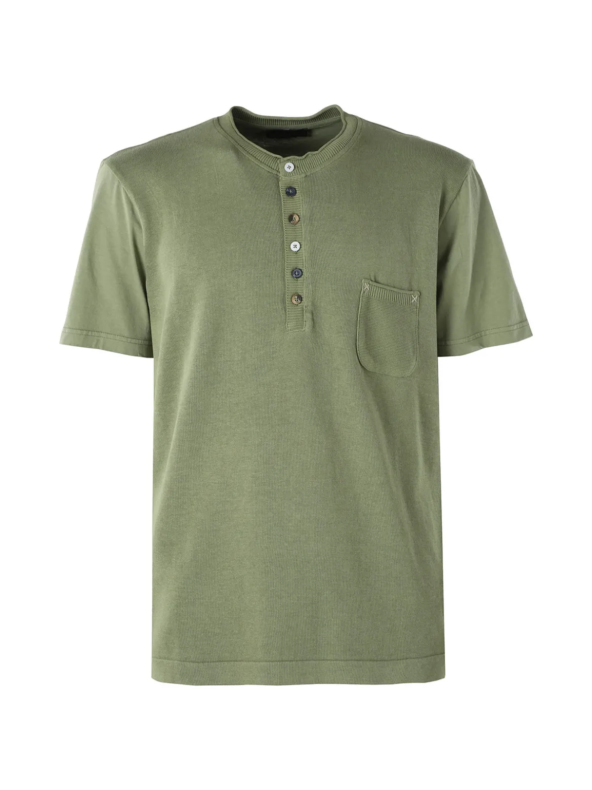 Bad Boys Maglia da uomo in cotone a maniche corte con taschino - militare