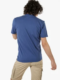 Bad Boys Maglia da uomo in cotone a maniche corte con taschino - blu