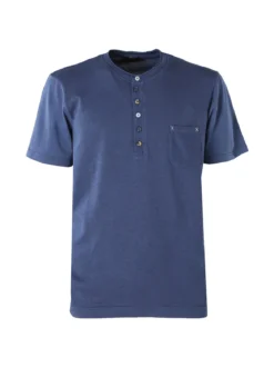 Bad Boys Maglia da uomo in cotone a maniche corte con taschino - blu
