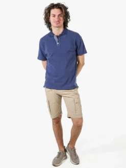 Bad Boys Polo in cotone da uomo a maniche corte - blu