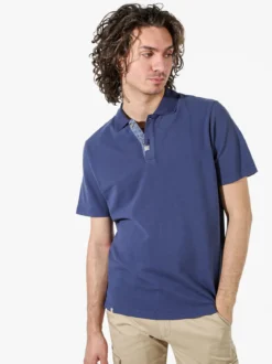 Bad Boys Polo in cotone da uomo a maniche corte - blu