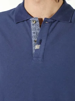 Bad Boys Polo in cotone da uomo a maniche corte - blu