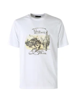 Bad Boys T-shirt in cotone da uomo con stampa - bianco