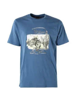Bad Boys T-shirt in cotone da uomo con stampa - blu