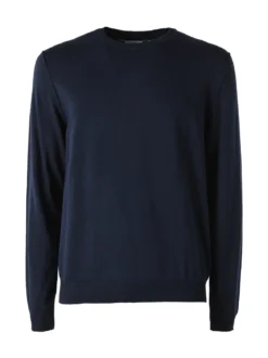 Baker'S Pullover girocollo da uomo in cotone - blu scuro