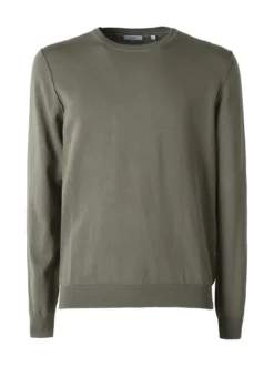 Baker'S Pullover girocollo da uomo in cotone - militare