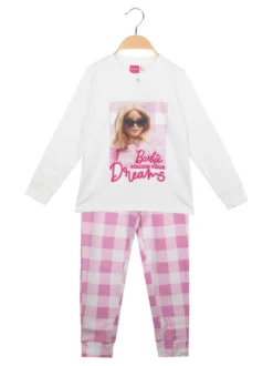 Barbie Pigiama lungo da bambina in cotone interlock