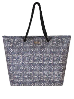 Basile Borsa da mare animalier con manici in corda