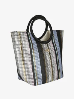 Basile Borsa media da mare in paglia multicolore