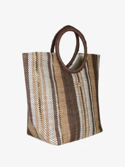 Basile Borsa media da mare in paglia multicolore