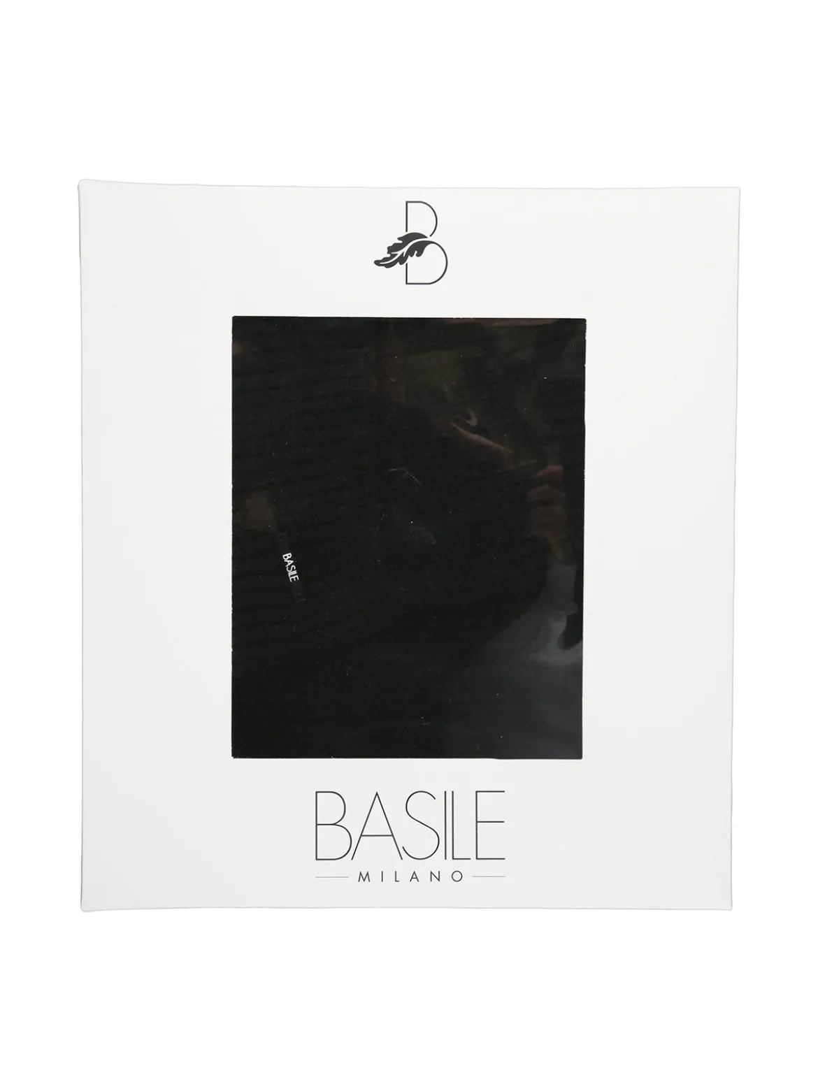 Basile Set regalo uomo con cappello e sciarpa in maglia - nero