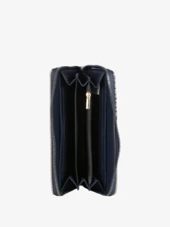 B.Cavalli Portafoglio da donna con stampe - blu scuro