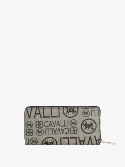 B.Cavalli Portafoglio da donna con stampe - fango
