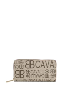 B.Cavalli Portafoglio da donna con stampe - khaki
