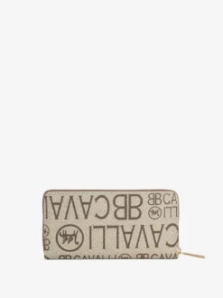 B.Cavalli Portafoglio da donna con stampe - khaki