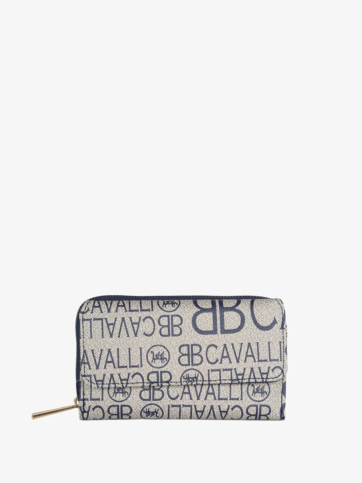 B.Cavalli Portafoglio donna con stampe - blu scuro
