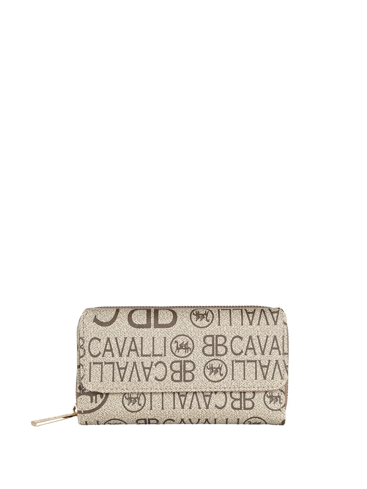 B.Cavalli Portafoglio donna con stampe - khaki