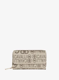B.Cavalli Portafoglio donna con stampe - khaki
