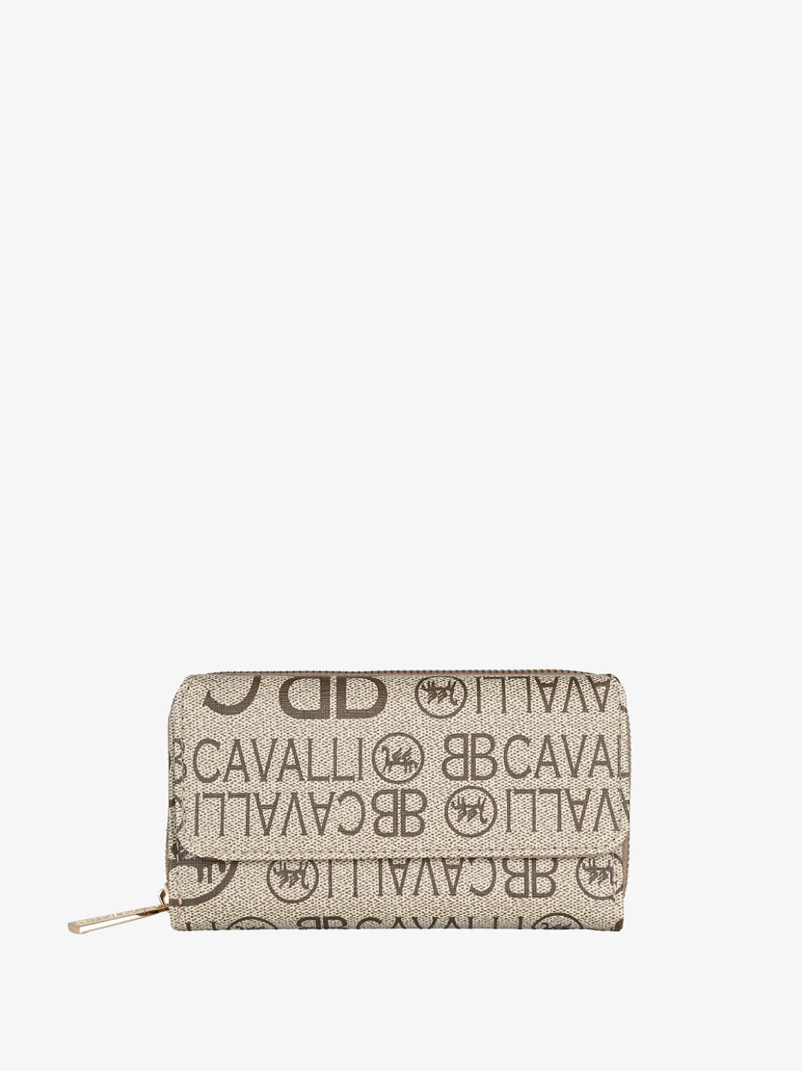 B.Cavalli Portafoglio donna con stampe - khaki