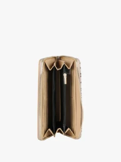 B.Cavalli Portafoglio rettangolare da donna con stampe - beige