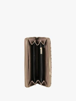B.Cavalli Portafoglio rettangolare da donna con stampe - taupe