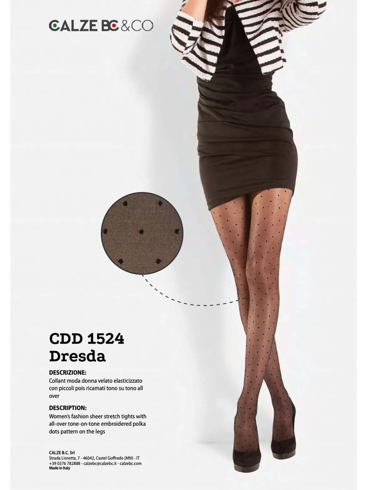Beatrice Conti Collant donna a pois - nero