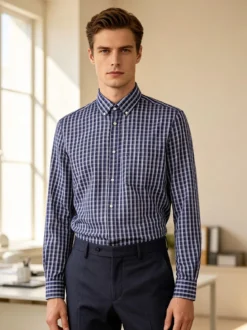 Be Board Camicia da uomo regular fit a fantasia