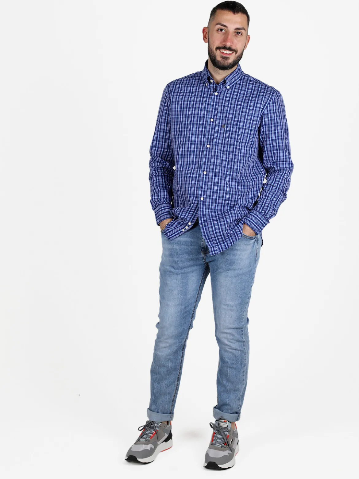 Be Board Camicia da uomo regular fit a fantasia