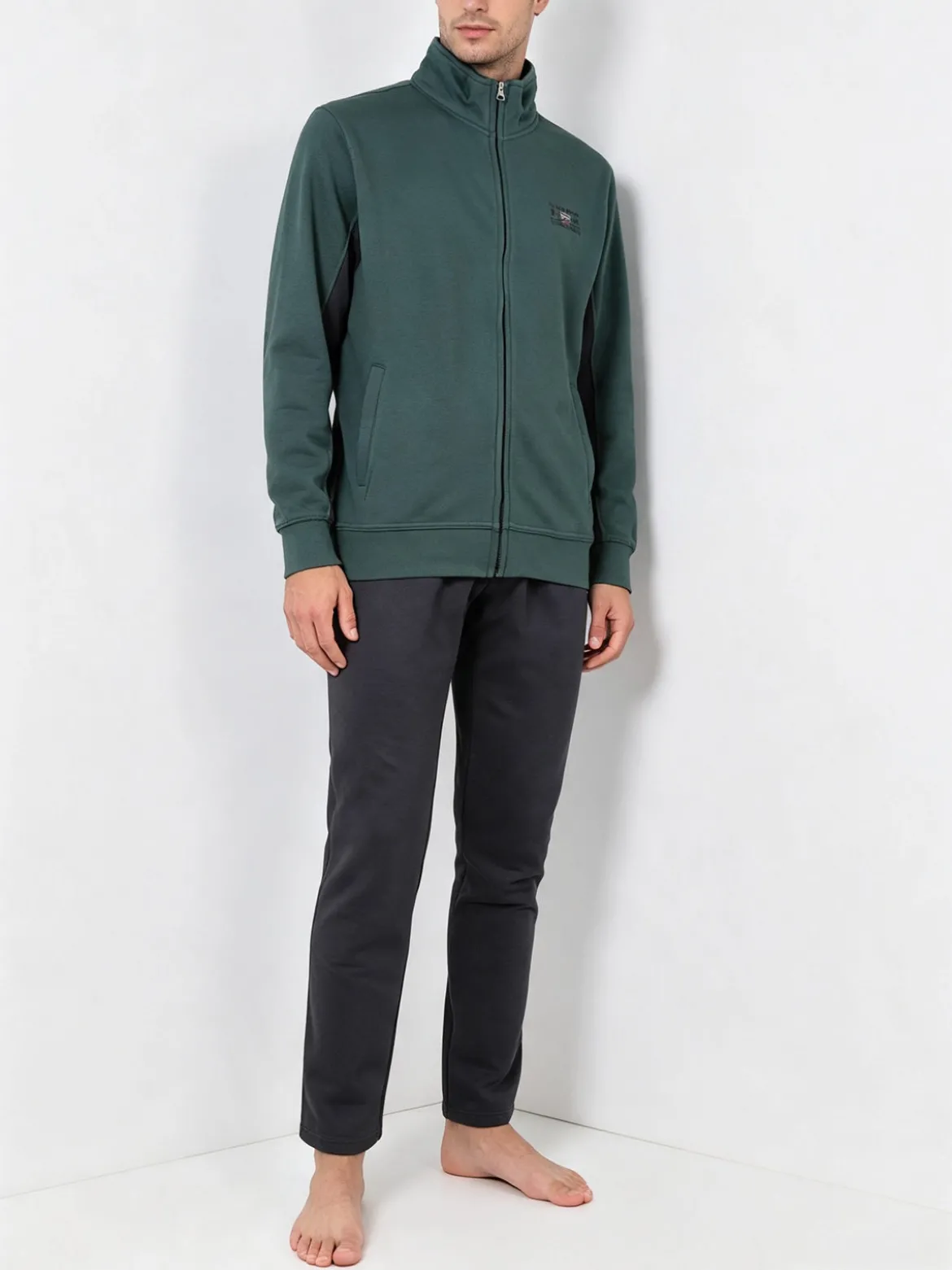 Be Board Completo tuta da uomo con felpa e pantaloni - verde
