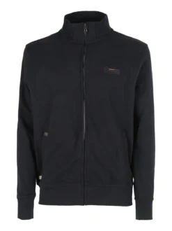 Be Board Felpa da uomo a collo alto con zip in cotone e interano felpato - blu scuro