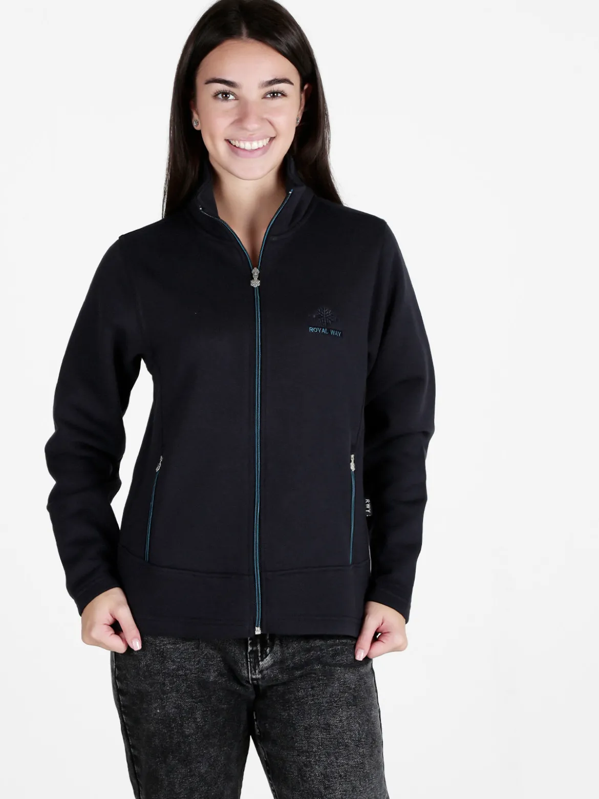 Be Board Felpa donna a collo alto con zip
