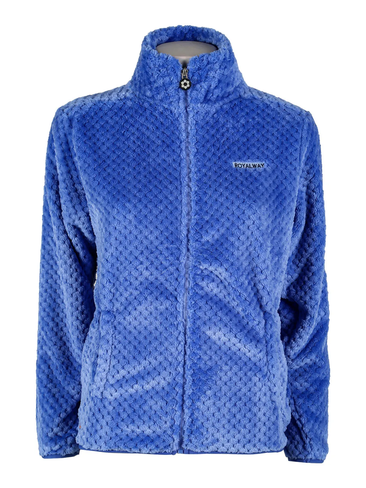 Be Board Felpa donna full zip in pile - azzurro