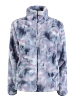 Be Board Felpa donna in ecopelo a collo alto con zip - blu