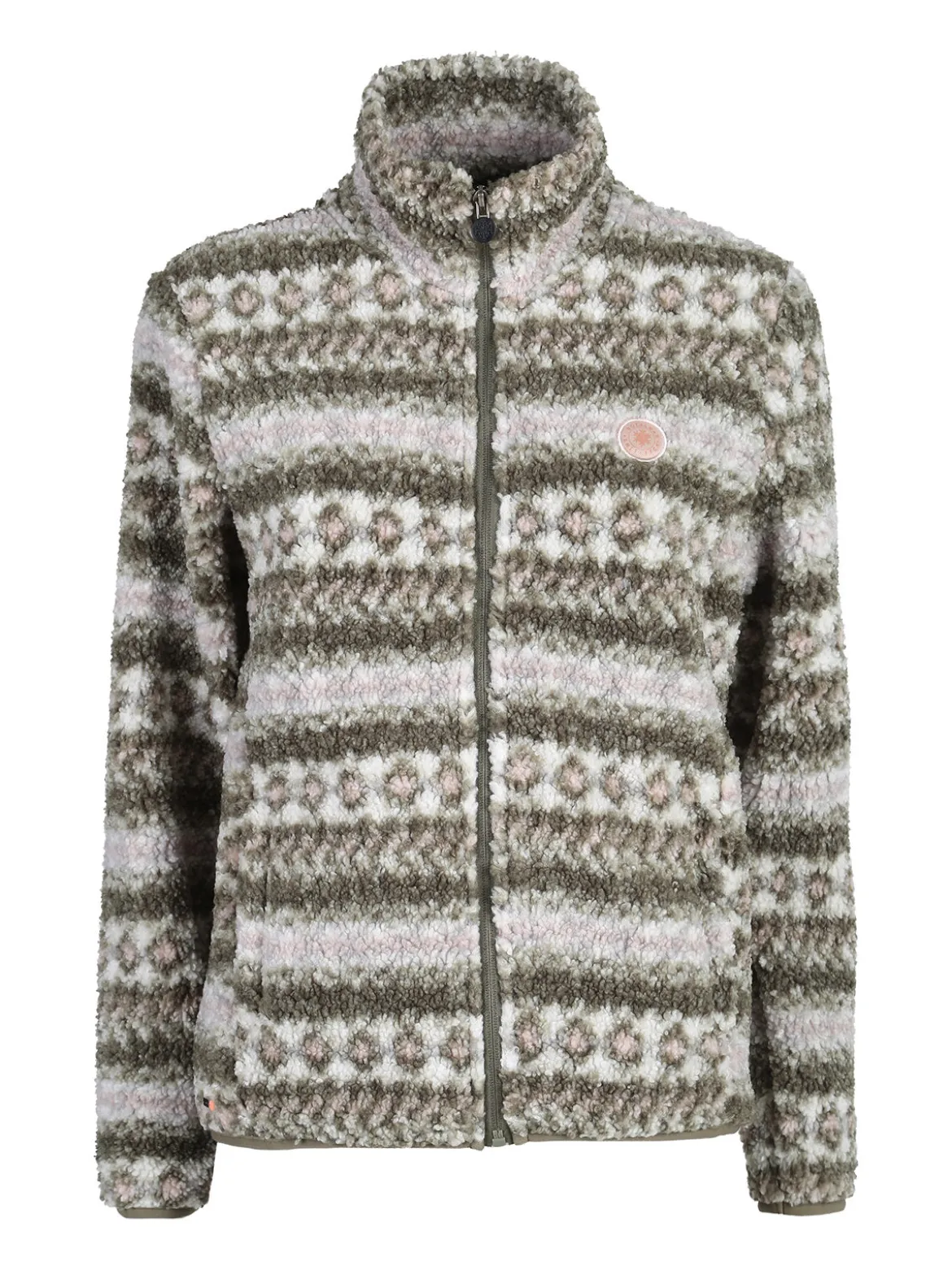 Be Board Felpa donna invernale teddy con zip - verde