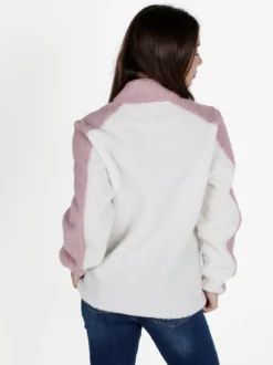 Be Board Felpa donna pesante in ecopelo con chiusura zip