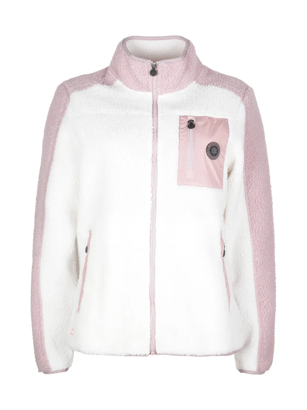 Be Board Felpa donna pesante in ecopelo con chiusura zip
