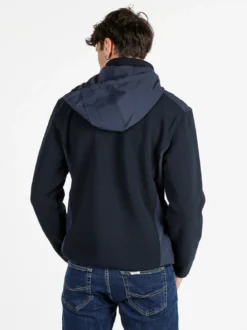 Be Board Felpa invernale da uomo con cappuccio e zip - blu scuro