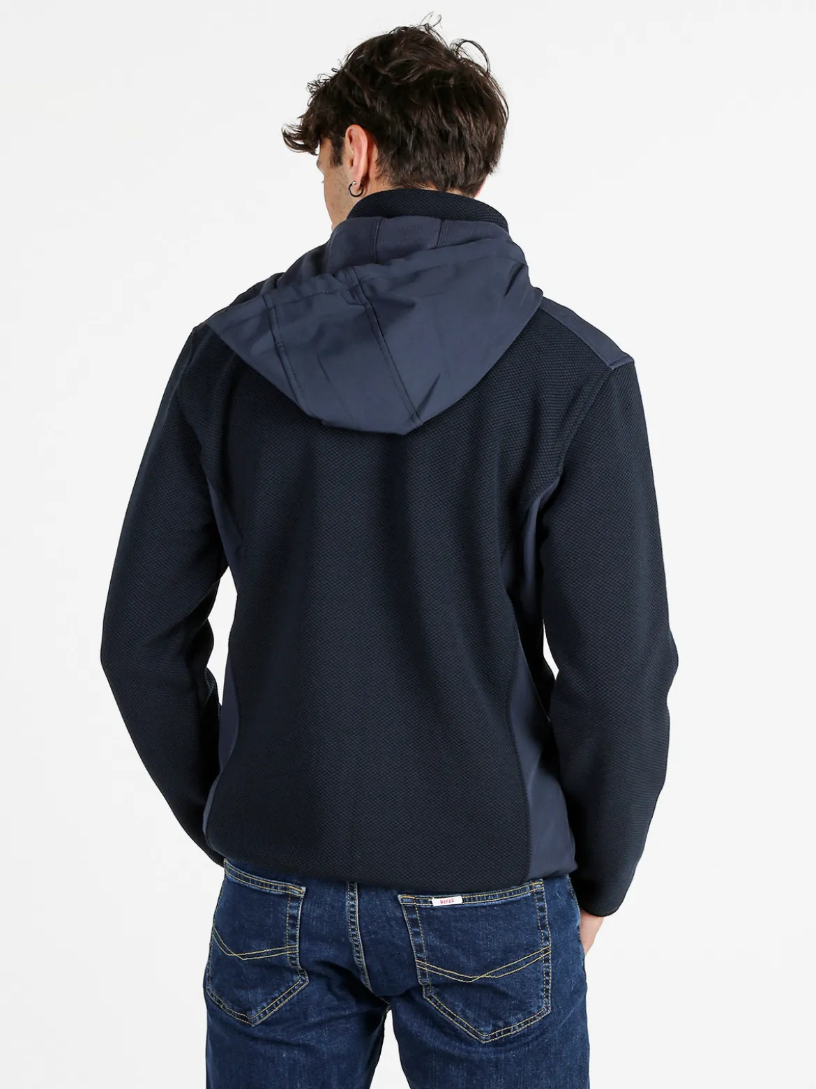 Be Board Felpa invernale da uomo con cappuccio e zip - blu scuro