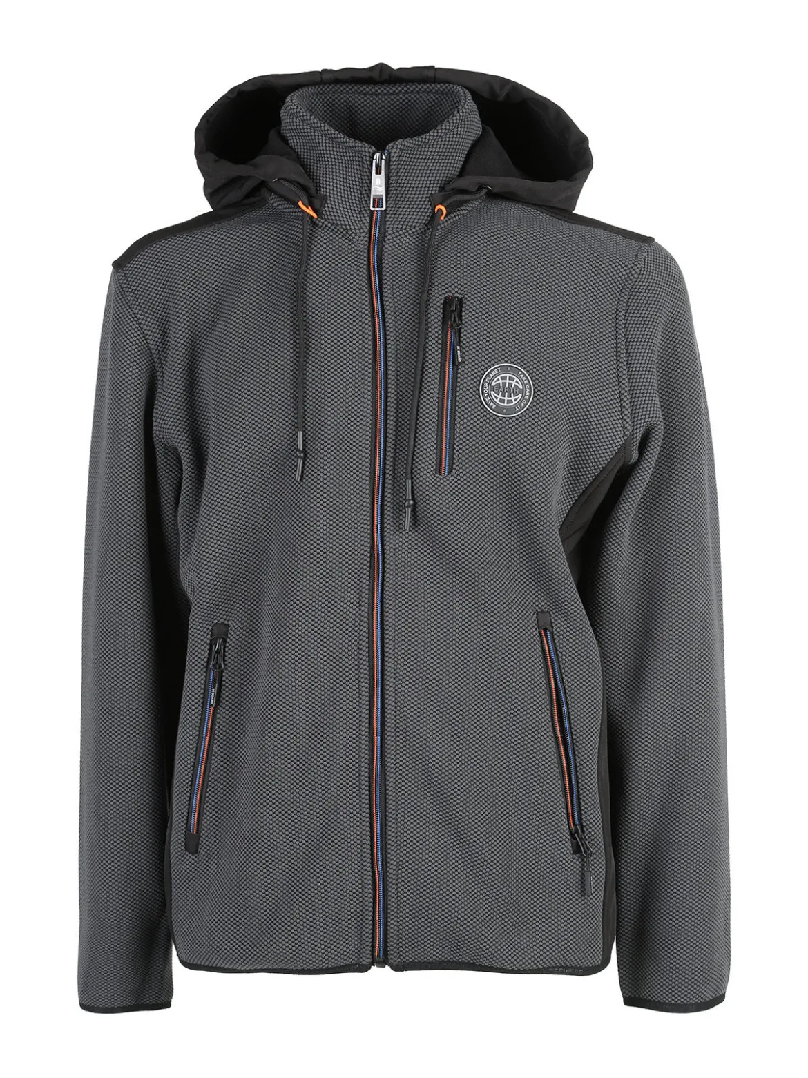 Be Board Felpa invernale da uomo con cappuccio e zip - grigio scuro