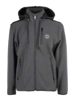 Be Board Felpa invernale da uomo con cappuccio e zip - grigio scuro
