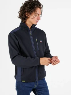 Be Board Giacca sportiva da uomo a collo alto con zip - blu scuro