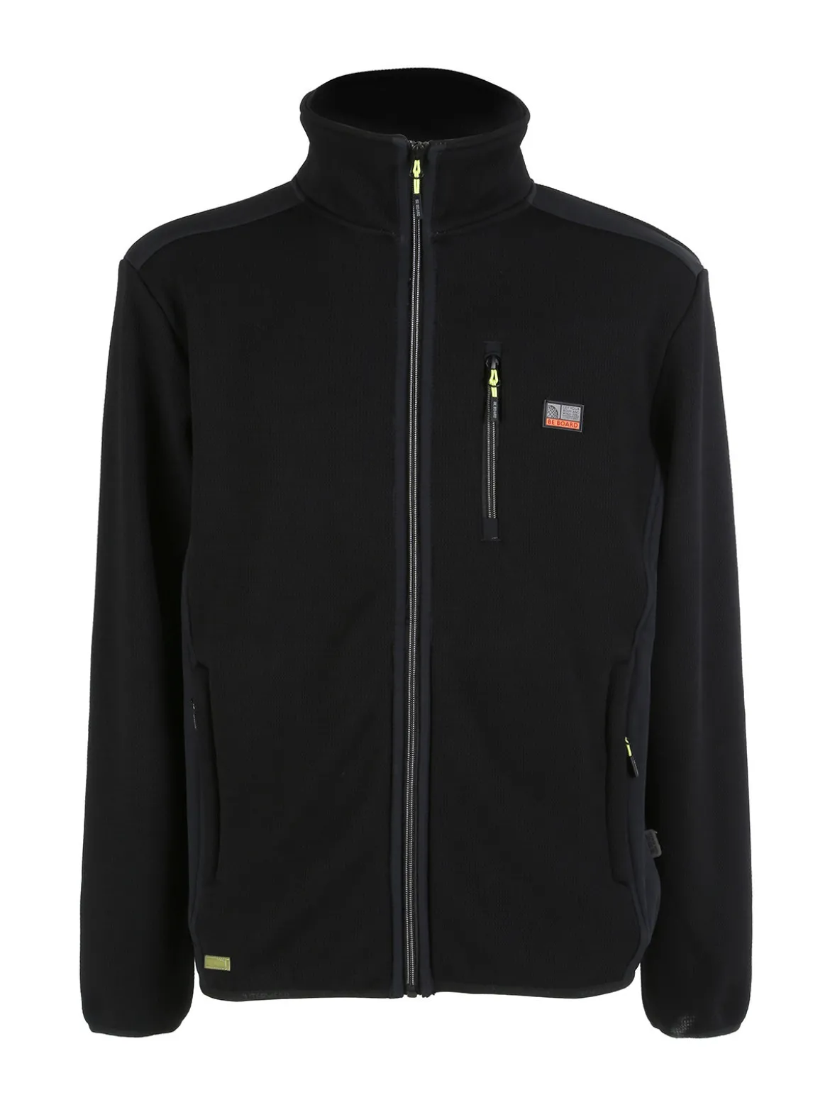 Be Board Giacca sportiva da uomo a collo alto con zip - nero