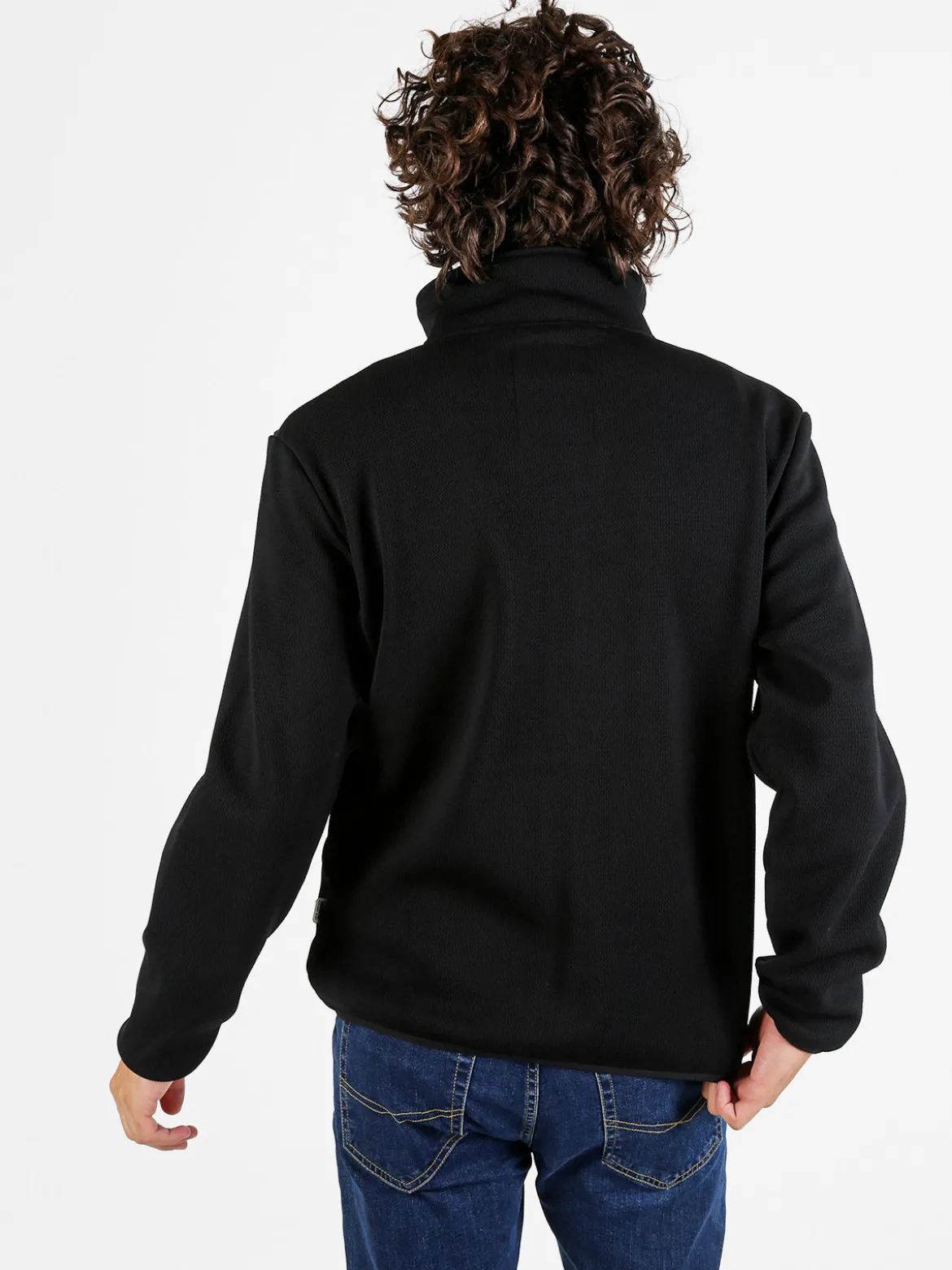 Be Board Giacca sportiva da uomo a collo alto con zip - nero