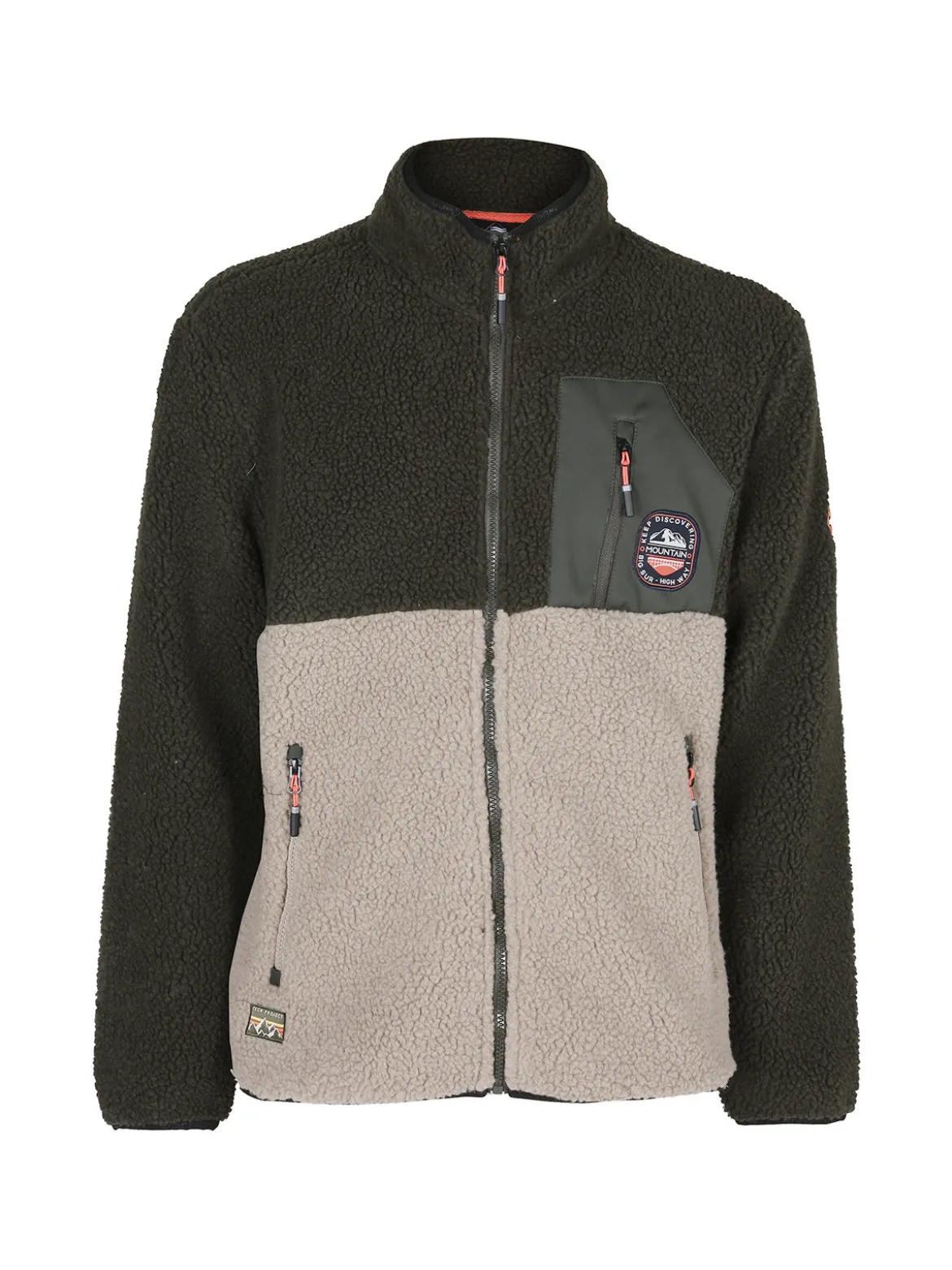 Be Board Giacca teddy sportiva da uomo con zip